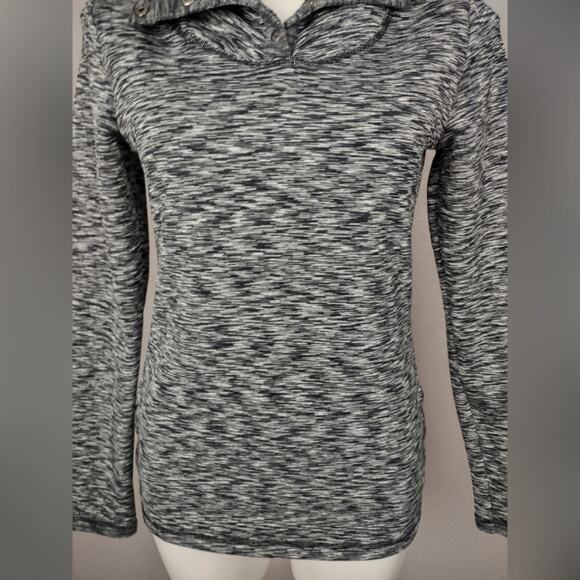 Athleta Gray Coastal Spacedye Fleece Pullover Size Small - Picture 10 of 16